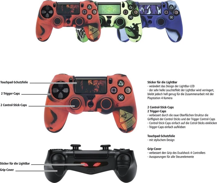 Hama DualShock 4 Controller 7in1 Undead Zubehör Set (PS4)