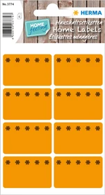 Herma Tiefkühletiketten Eiskristalle, 26x40mm, orange, 6 Blatt (48 Etiketten)
