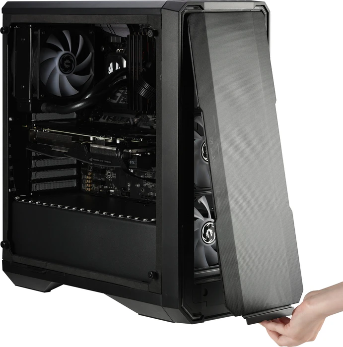 BitFenix Enso Mesh 4ARGB, schwarz, Glasfenster
