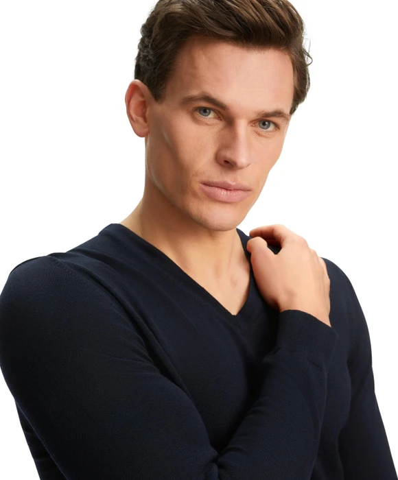 Falke Basic Apparel V-Ausschnitt Pullover night sky (Herren)
