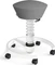 Aeris Swopper New Edition Bürohocker mit Rollen, Feder Standard, Gestell Alu weiß, Bezug Mikrofaser Comfort grau Vorschaubild