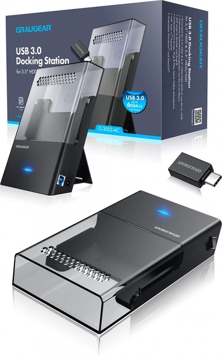 Graugear G-3502-AC USB 3.0 Docking Station, 2.5"/3.5", USB-B 3.0