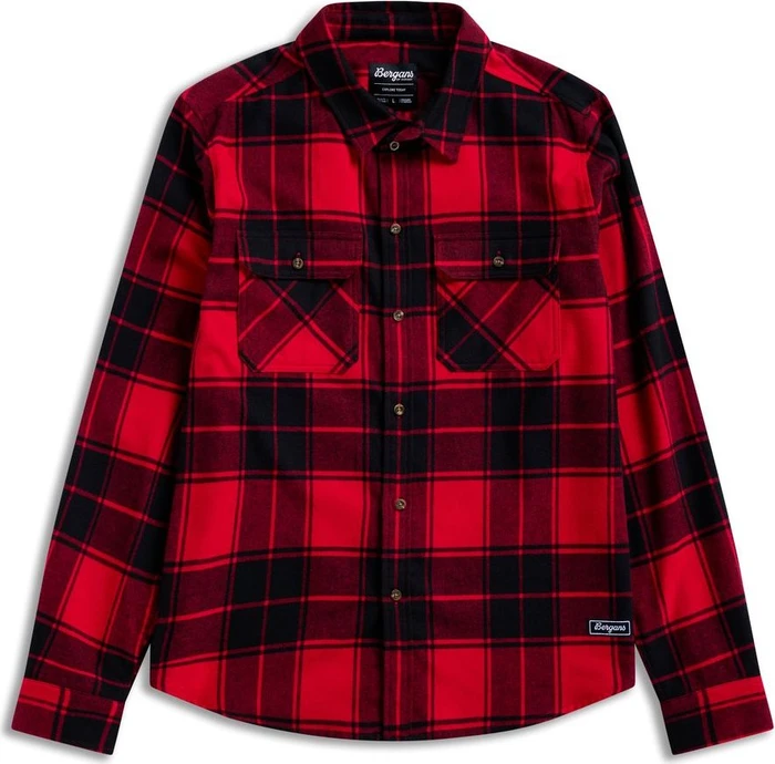 Bergans Nordmarka Flannel Hemd langarm red/black check (Herren)