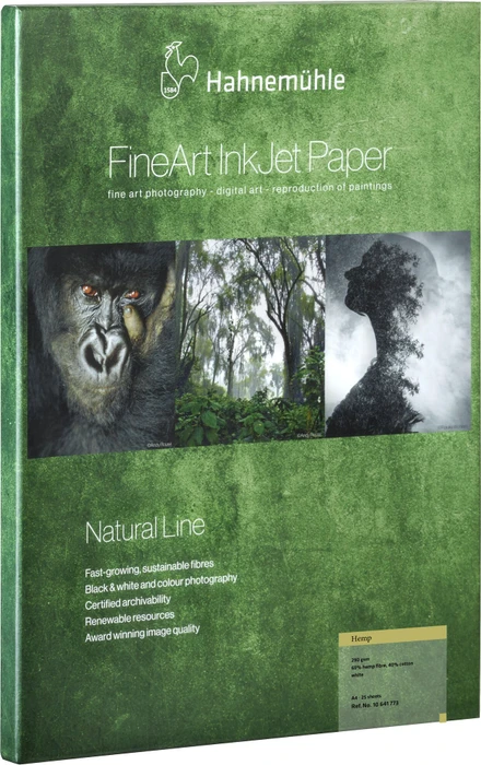Hahnemühle Digital Fineart Inkjet Paper Natural Line Hemp Inkjetpapier matt naturweiß, A4, 290g/m², 25 Blatt (10 641 773)