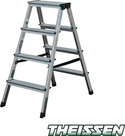Krause Dopplo Alu 2-tlg. Stehleiter, 2x 4 Stufen