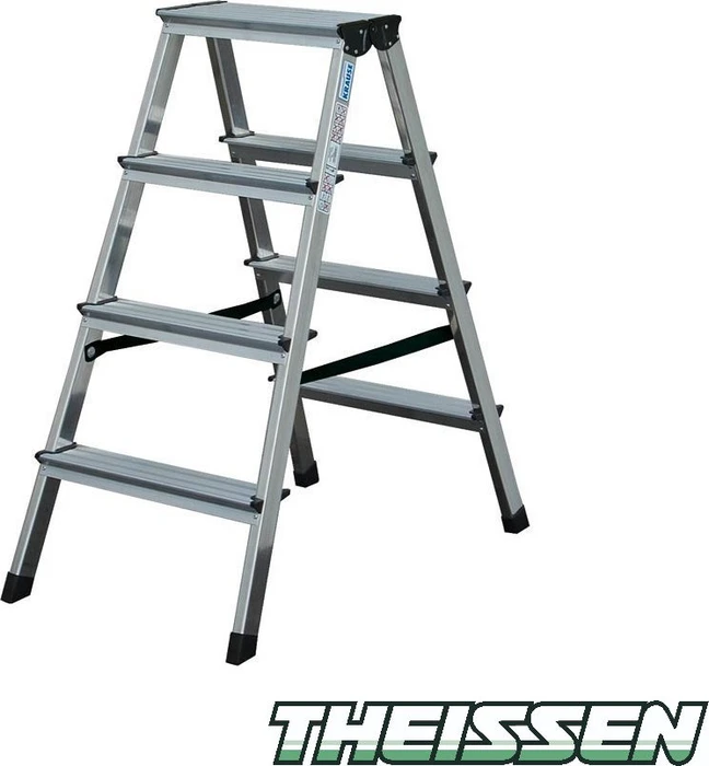 Krause Dopplo Alu 2-tlg. Stehleiter, 2x 4 Stufen