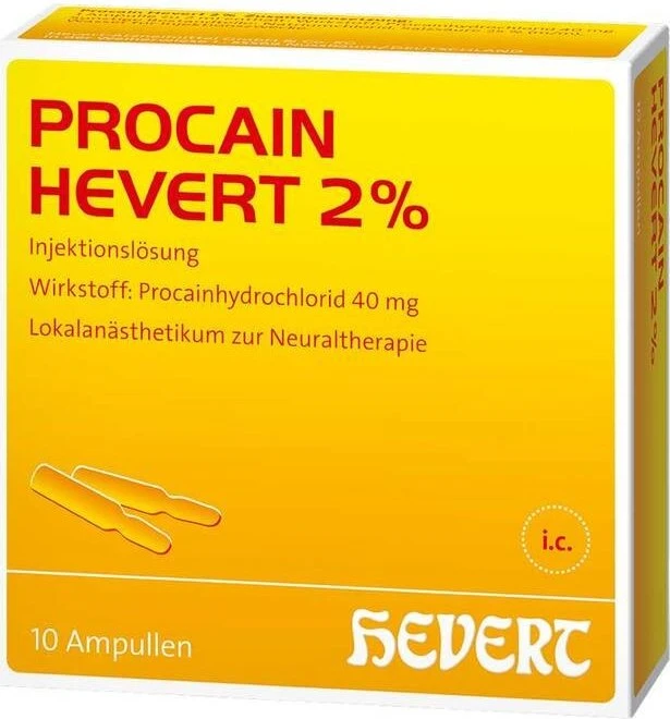 Procain Hevert 2% Injektionslösung Ampullen, 10 Stück