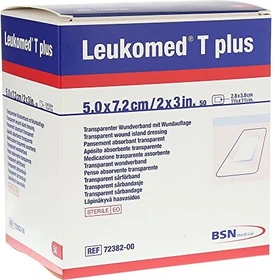 BSN medical Leukomed T Plus Pflaster transparent steril, 5 x 7.2cm, 5 Stück