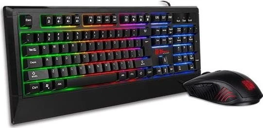 Tt esports Challenger Combo RGB Maus und Tastatur Set schwarz, USB, DE