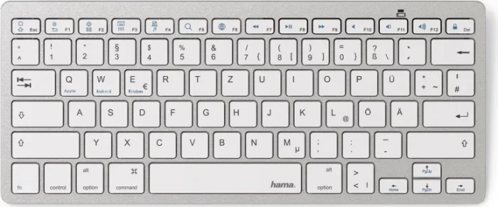 Hama KEY4ALL X510, silber, Bluetooth, DE