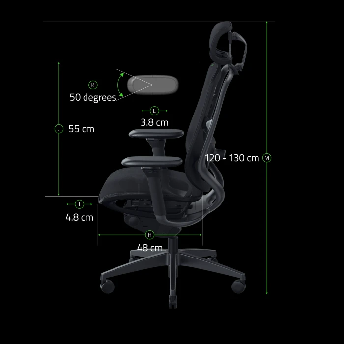 Razer Fujin Pro Gamingstuhl, schwarz