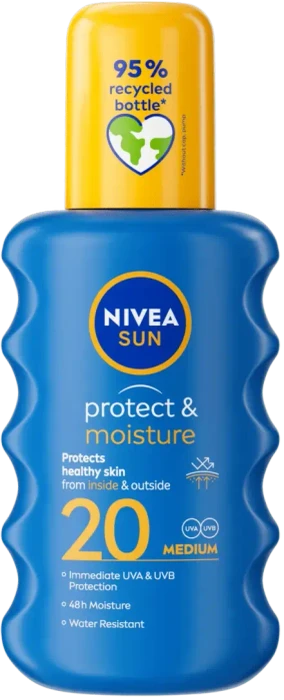 Nivea Sun Protect & Moisture Sonnenspray LSF20, 200ml