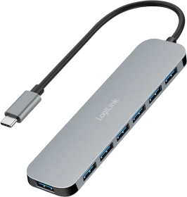LogiLink USB-Hub, 7x USB-A 3.0, USB-C 3.0 [Stecker] (UA0457)
