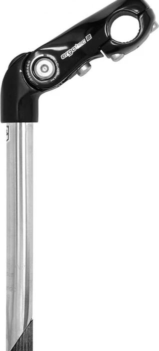 Ergotec Kobra Vario Tube 25.4mm/1" Vorbau 110mm schwarz sandgestrahlt/silber