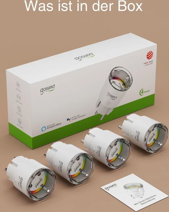 Gosund EP2, Smart-Steckdose, 4er-Pack