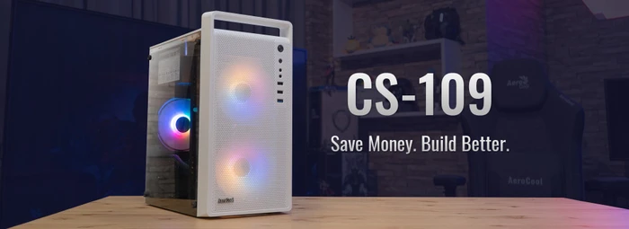 AeroCool CS-109 [V1] White, Glasfenster