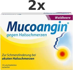 Mucoangin Waldbeere Lutschtabletten, 18 Stück