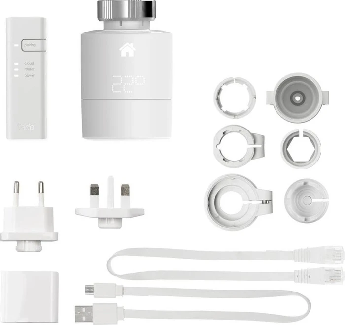tado Smart Heizkörperthermostat Starter Kit V3+, horizontale Montage