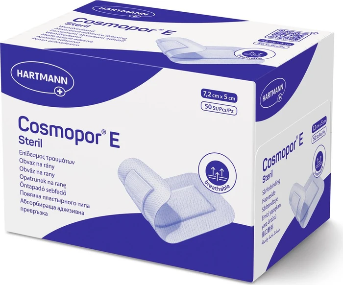 Hartmann Cosmopor E Wundverband steril, 5 x 7.2cm, 50 Stück
