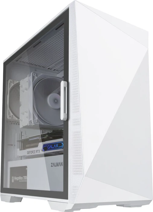 Zalman Z1 Iceberg_White, weiß, Glasfenster