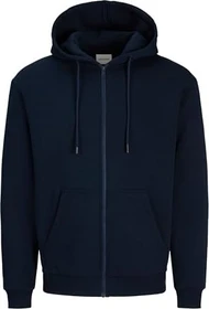 Jack & Jones Einfarbig Zip Hoodie navy (Herren)
