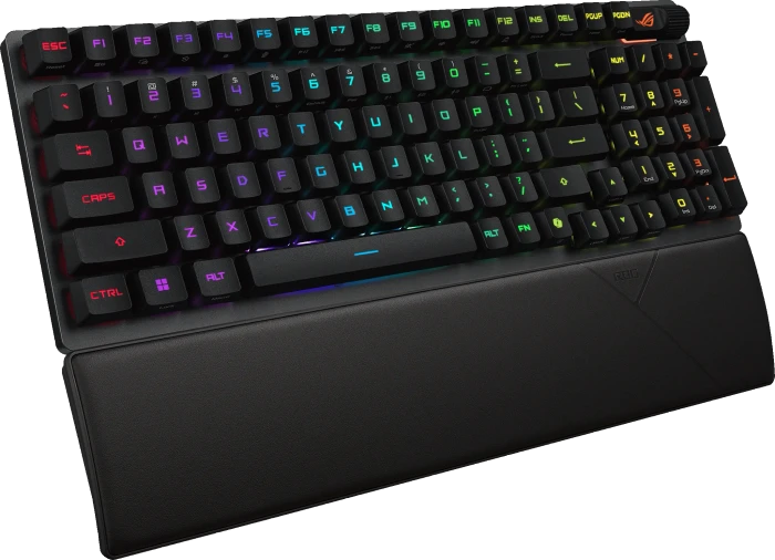 ASUS ROG Strix Scope II 96 RX Wireless, PBT, schwarz, ROG RX RED, USB/Bluetooth, FR