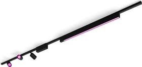 Philips Hue White and Color Ambiance Basis Perifo Schienensystem für die Decke gerade mit 3 Spots & 1 Lineare Lightbar schwarz