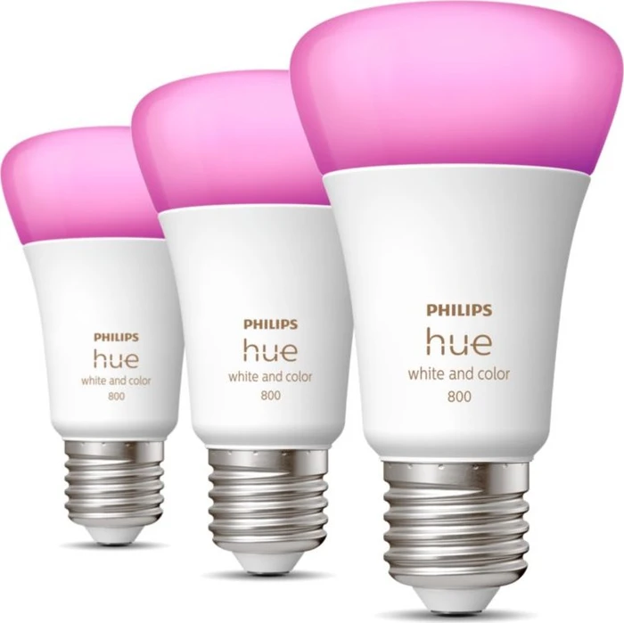 Philips Hue White and Color Ambiance 800 LED-Bulb E27 6.5W, 3 Stück