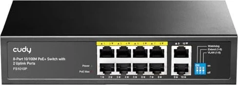 Cudy Desktop Switch, 10x RJ-45, 120W PoE+