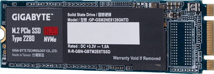 GIGABYTE M.2 PCIe SSD Type 2280 128GB, M.2 2280 / B-M-Key / PCIe 3.0 x2