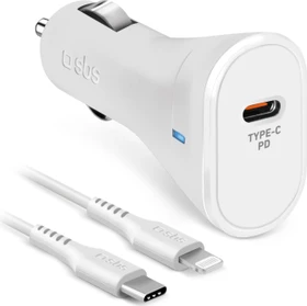 SBS Mobile Made For Apple Car Charger Kit weiß