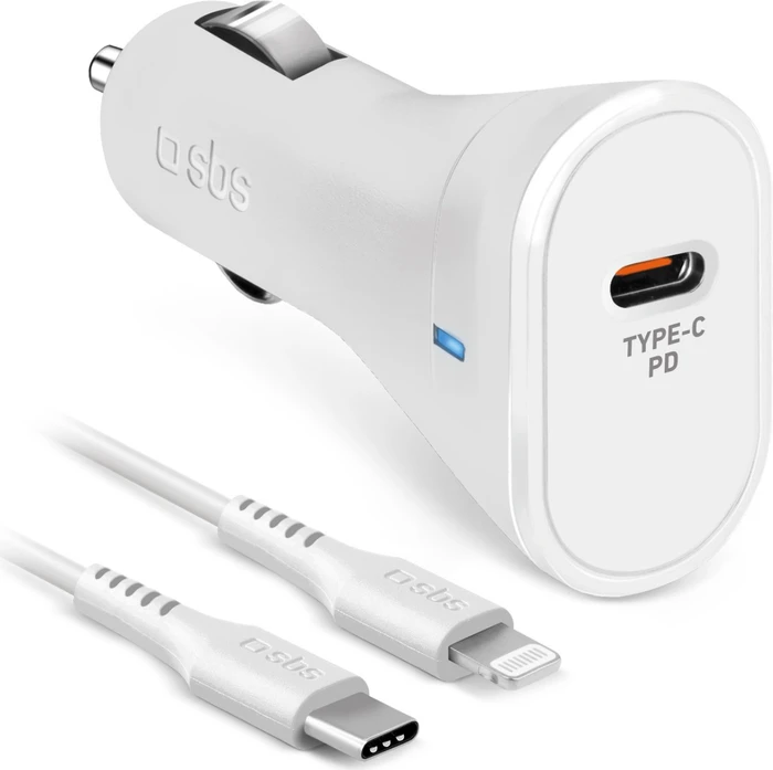 SBS Mobile Made For Apple Car Charger Kit weiß