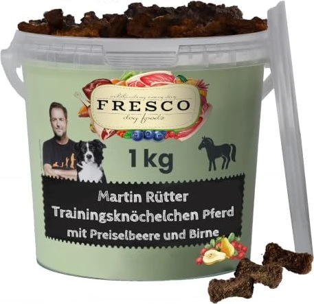 Fresco Dog Martin Rütter Trainingsknöchelchen, Pferd mit Preiselbeeren und Birne, 1kg