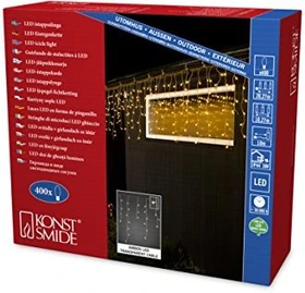 Konstsmide Lichtervorhang Eisregen LED 400x warmweiß