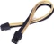 SilverStone PP07-IDE6BG, 6-Pin PCIe Verlängerung 250mm, sleeved schwarz/gold Vorschaubild