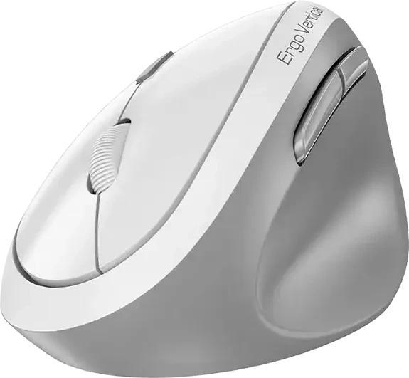 Genius Ergo 8350S Wireless Vertical Ergonomic Silent Mouse weiß/grau, USB/Bluetooth