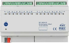 MDT Binäreingang BE 16-fach, 8TE REG, Eingänge 24V