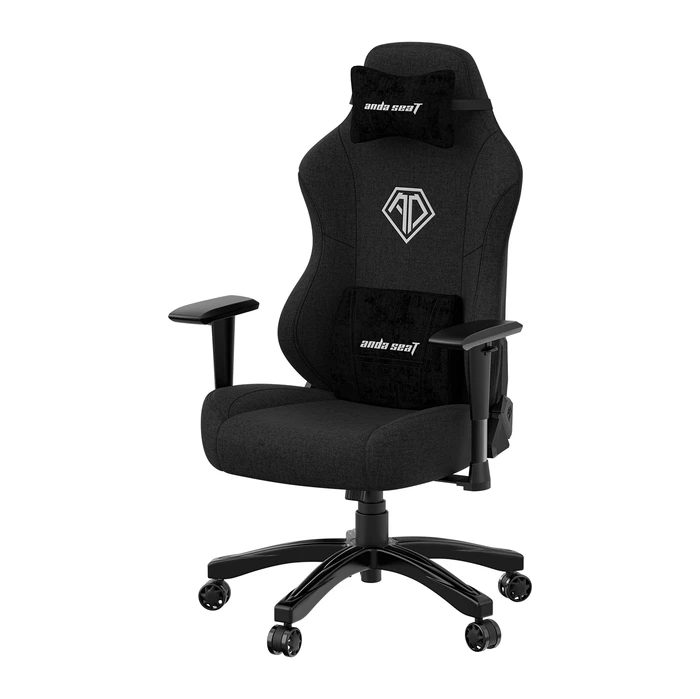 Anda Seat Phantom 3 L Gamingstuhl, Carbon Black, Stoff schwarz/Logo weiß