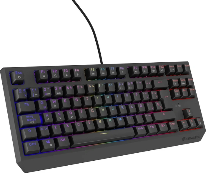 Genesis Thor 230 TKL, Anchor Gray Negative, LEDs RGB, hot-swap, Outemu Red, USB, CZ/SK