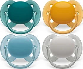 Philips Avent SCF091/36 ultra soft Beruhigungsschnuller, 6-18M, Silikon, 4 Stück