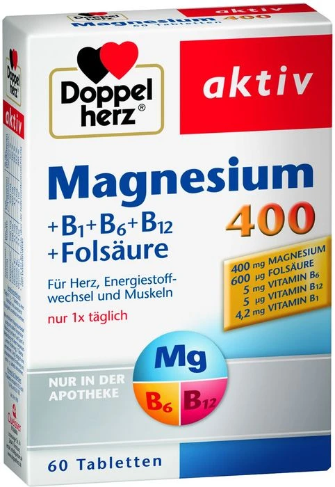 Doppelherz Magnesium 400 Tabletten, 60 Stück