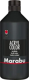 Marabu Acryl Color Acrylfarbe, schwarz, 500ml