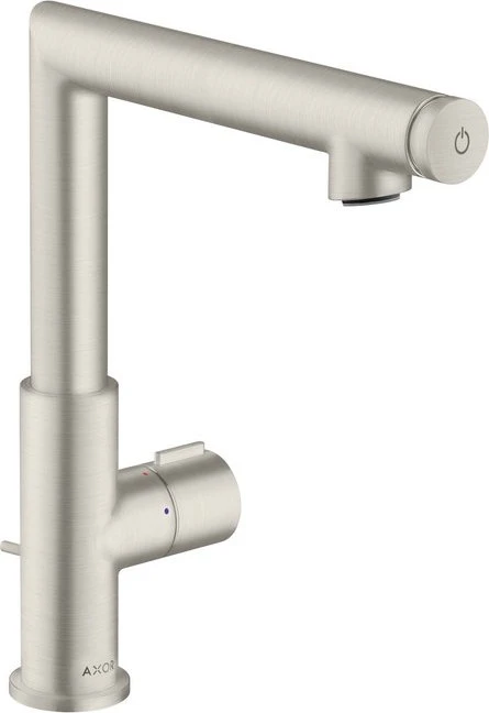 Hansgrohe Axor Uno Waschbeckenarmatur Select 220 mit Zugstangen-Ablaufgarnitur edelstahloptik