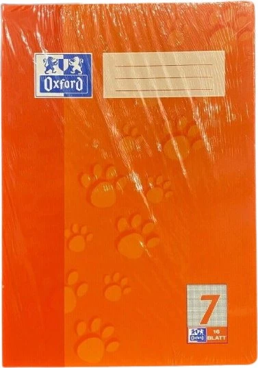 Oxford Schulheft, A4, Lineatur 7, orange, 16 Blatt, 15er-Pack