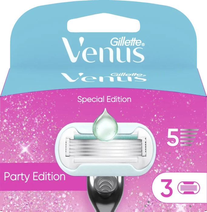 Gillette Venus Pro Smooth Sensitive Rasierklinge Party Edition, 3 Stück