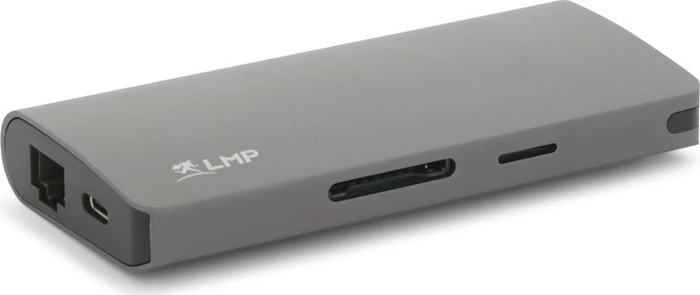 LMP USB-C Travel Dock, 9-Port, USB-C 3.0 [Stecker], space gray
