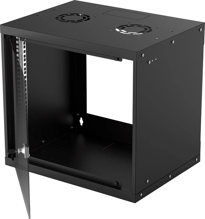 Intellinet Wandschrank 9HE, unmontiert, Sicherheitsglastür, IP2X, schwarz, 400mm tief