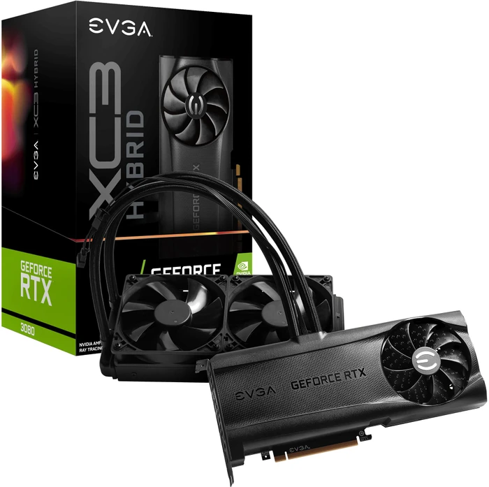 EVGA GeForce RTX 3080 XC3 Ultra Hybrid Gaming, 10GB GDDR6X, HDMI, 3x DP