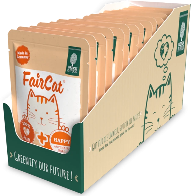 Green Petfood FairCat Happy, Huhn, 680g (8x 85g)