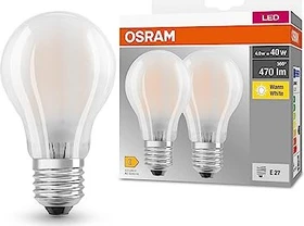 Osram Ledvance LED Base Classic A 40 Filament 4.2W/827 E27 Frosted, 20 Stück